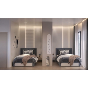 Phòng ngủ 2 góc học tập cho 2 bé trai