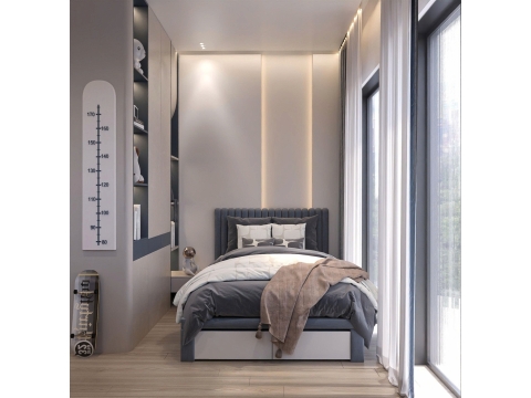 Phòng ngủ 2 góc học tập cho 2 bé trai