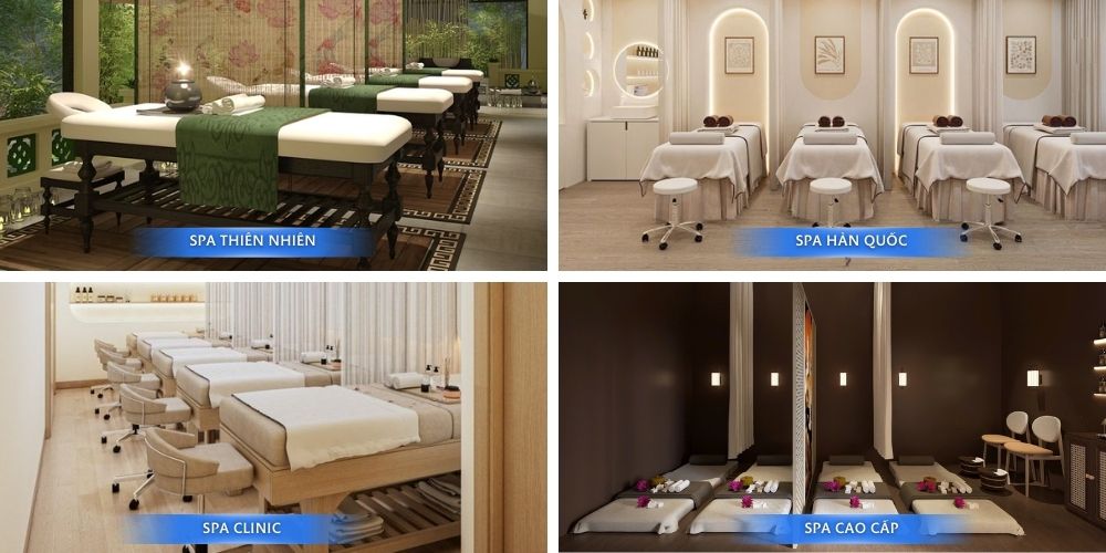 Các phong cách thiết kế spa phổ biến