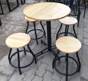 Bàn Ghế Cafe Gỗ 03